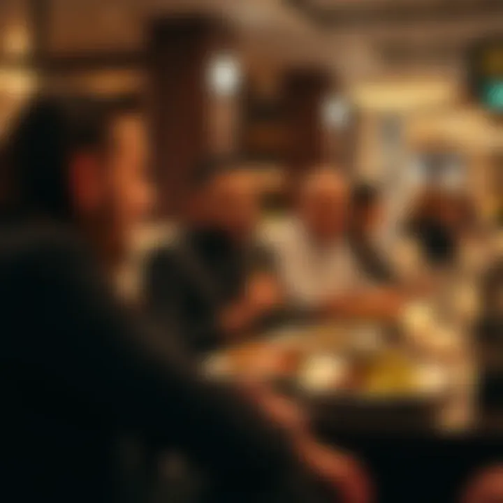 Guests enjoying their meal in a warm setting